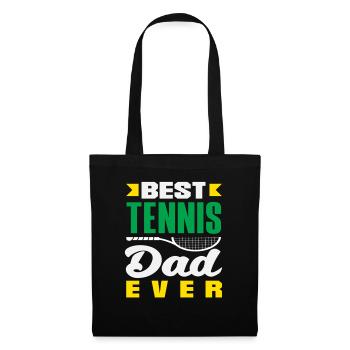 Bester Tennis Papa Spieler Ever - Stoffbeutel - Schwarz - Vorne