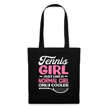 Tennis Girls Just Cool Joueur de tennis - Sac en tissu - noir - Devant