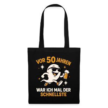 50 Jahre Geburtstag Geschenk 50. Geburtstag - Stoffbeutel - Schwarz - Vorne