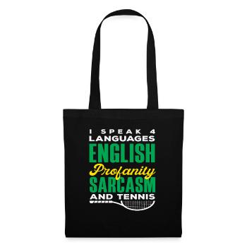 Tennis Players: English, Sarcasm, Tennis - Tote Bag - black - Front