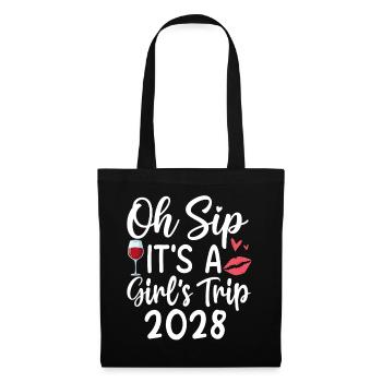 Oh Sip C’est un voyage entre filles 2028 - Sac en tissu - noir - Devant