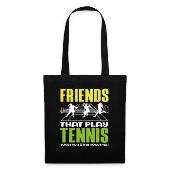 Tennis Players Friends Playing Tennis - Tote Bag - black - Front