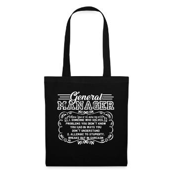 General Manager Definition - Tote Bag - black - Front