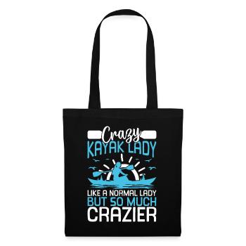Crazy Kayak lady comme une dame normale mais tellement - Sac en tissu - noir - Devant