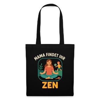 Maman Zen Dicton - Sac en tissu - noir - Devant