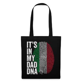 Drapeau Italie Empreinte Papa Italien - Sac en tissu - noir - Devant