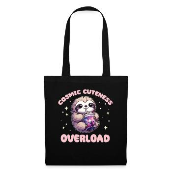 Sloths Drinking Bubble Tea Galaxy Boba Sloth - Tote Bag - black - Front