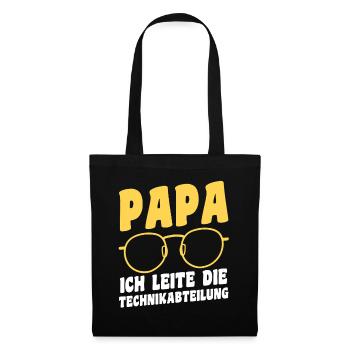 Papa Techniker Vater - Stoffbeutel - Schwarz - Vorne