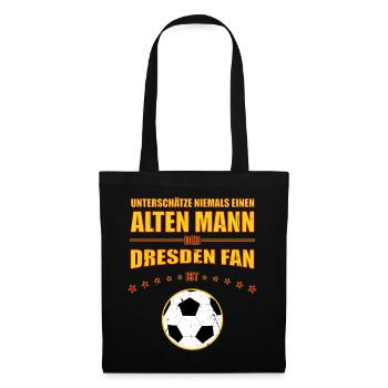 Old Man - Dresden Football Fan | Retro Vintage - Tote Bag - black - Front