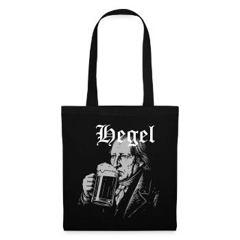 Hegel boit de la bière artisanale - Sac en tissu - noir - Devant