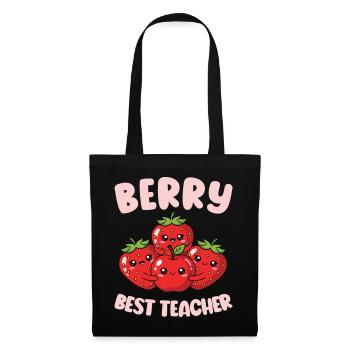 Berry Bester Lehrer Grundschullehrer - Stoffbeutel - Schwarz - Vorne