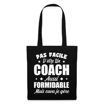 Coach Formidable Idée Cadeau Entraîneur Drôle - Sac en tissu - noir - Devant