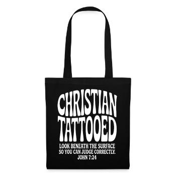 John 7:24 Bold Faith Tee - Tote Bag - black - Front