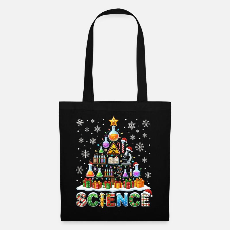 Science Christmas Tree Lab Equipment Gift - Tote Bag - black