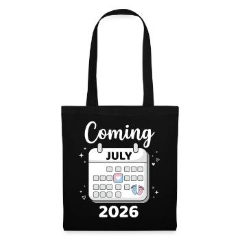 Baby Coming July 2026 Funny Baby Shower Gift - Tote Bag - black - Front