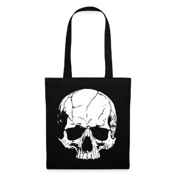 Crâne avec style - Sac en tissu - noir - Devant