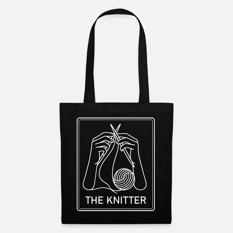 The Knitter Design - Tote Bag - black