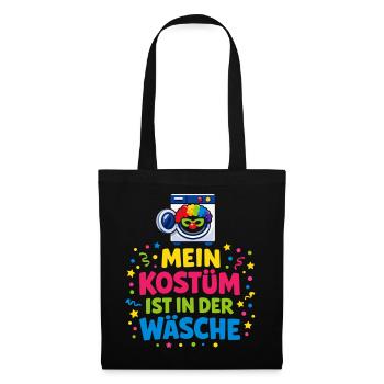 Karneval Kostüm Wäsche Lustig Geschenk Süß - Stoffbeutel - Schwarz - Vorne