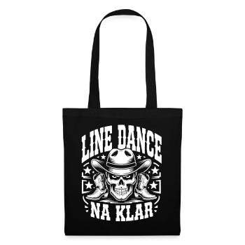 Cowboy en Ligne de Crâne - Sac en tissu - noir - Devant
