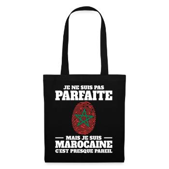 Je Suis Marocaine Femme Maroc ADN - Sac en tissu - noir - Devant