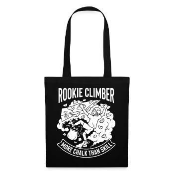 Grimpeur débutant plus de la craie que de la compétence - Sac en tissu - noir - Devant