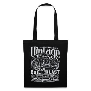 1977 Vintage Birthday Vintage Motorcycle Gift - Tote Bag - black - Front