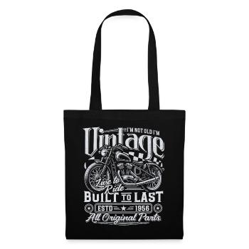1956 Vintage Birthday Vintage Motorcycle Gift - Tote Bag - black - Front