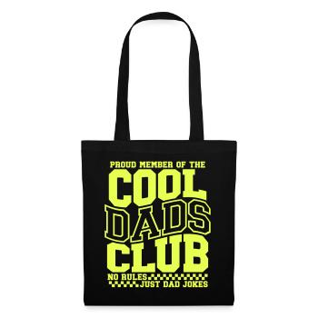 Cadeau de papa pour la fête des pères - Club des papas cool - Sac en tissu - noir - Devant
