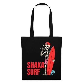 Shaka Surf Skeleton Surf Surfeur d’été - Sac en tissu - noir - Devant