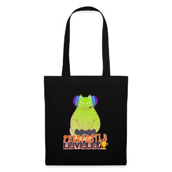 Purrfectly Leveled Gaming Cat - Tote Bag - black - Front
