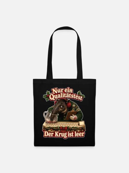 Der Krug ist leer - Stoffbeutel - Schwarz