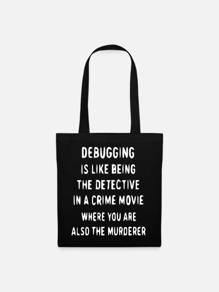 Debugging like detective work - Tote Bag - black