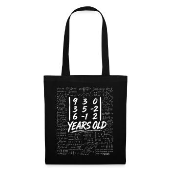 18e Anniv. Déterminant Matrice Math Geek Drôle - Sac en tissu - noir - Devant