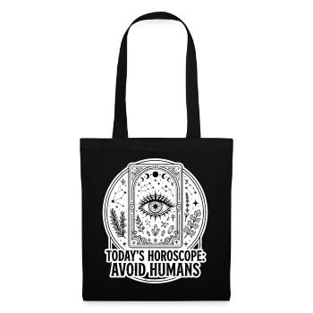 Horoskop Menschen Meiden Goth Tarot Astrologie - Stoffbeutel - Schwarz - Vorne