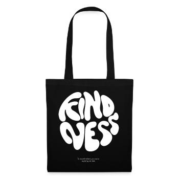 KINDNESS Kreis Design - Stoffbeutel - Schwarz - Vorne