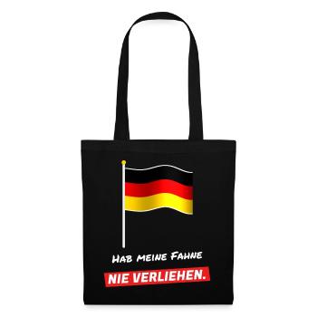 Hab meine Fahne nie verliehen - Schwarz Rot Gold - Stoffbeutel - Schwarz - Vorne