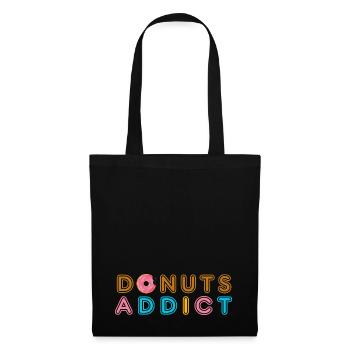 Donuts addict croc - Tote Bag - black - Front
