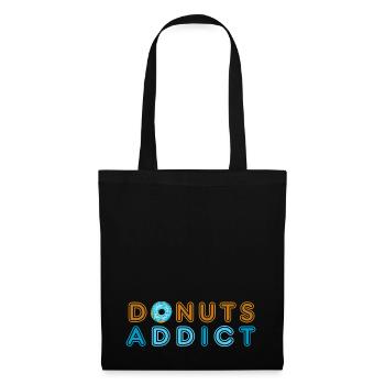 Donuts addict blue - Tote Bag - black - Front