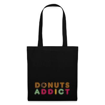 Donuts addict choco - Tote Bag - black - Front