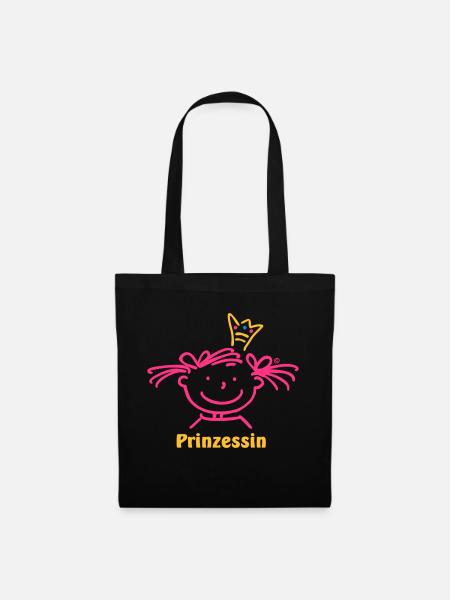 Prinzessin - Stoffbeutel - Schwarz