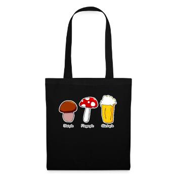 Pilze - Stoffbeutel - Schwarz - Vorne