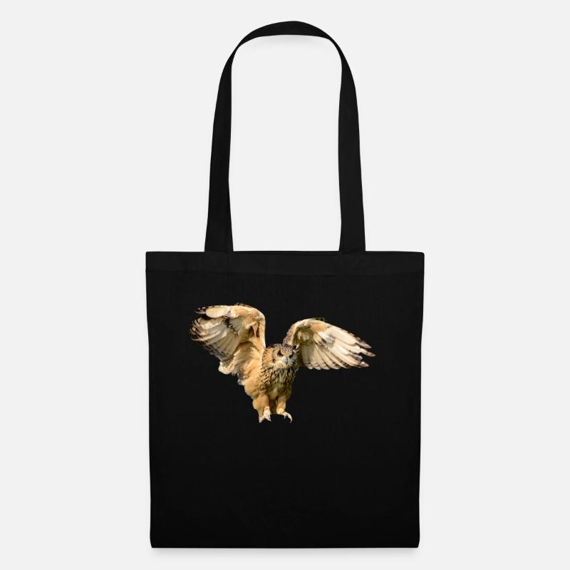 owl eule uhu kautz kaeutzchen animals - Stoffbeutel - Schwarz
