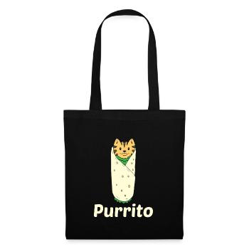 Purrito - Cats burrito purr cat kitten - Tote Bag - black - Front