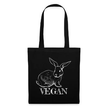 Cool Bunny Vegan Gifts for vegans Vegan Rabbit - Tote Bag - black - Front