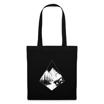 Awesome Mountain Scene - Tote Bag - black - Front