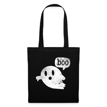 Ghost Shirt BOO Gift Ghost T-Shirt - Tote Bag - black - Front