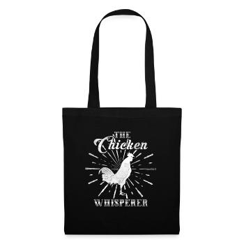 The Chicken Whisperer Shirt Geschenk Hahn Huhn - Stoffbeutel - Schwarz - Vorne