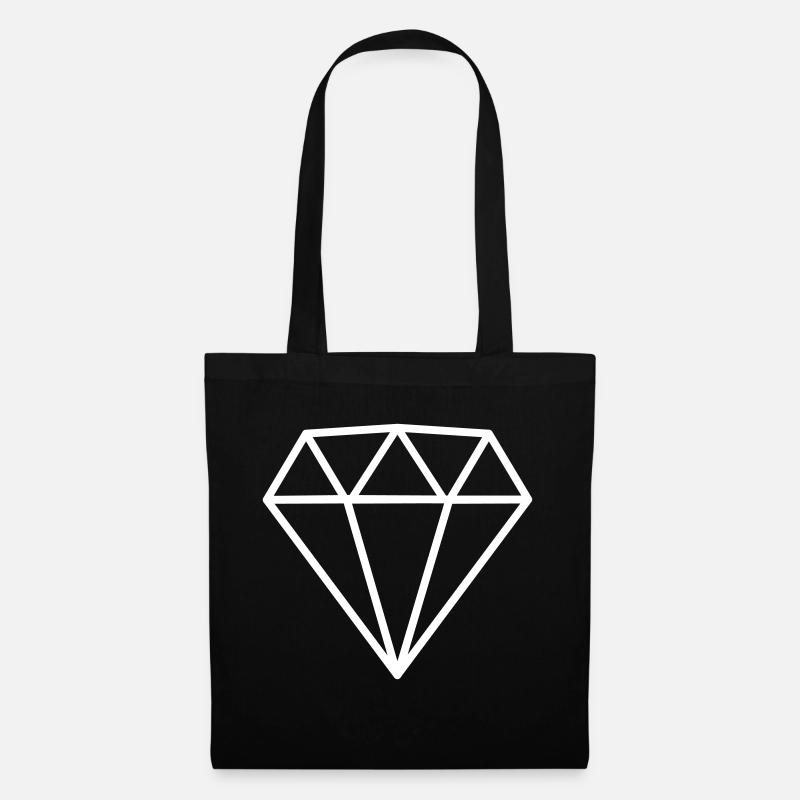 Diamant - Stoffbeutel - Schwarz