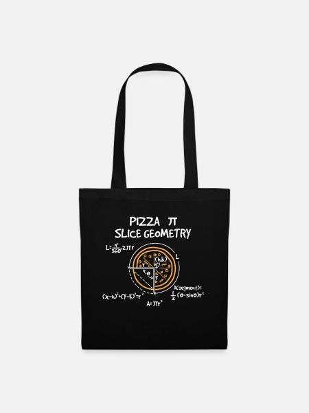 Pizza Mathe - Stoffbeutel - Schwarz