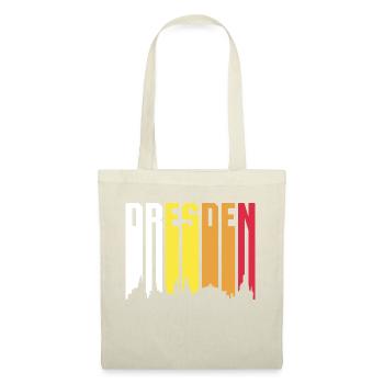Retro Dresden Skyline Geschenk - Stoffbeutel - Natur - Vorne